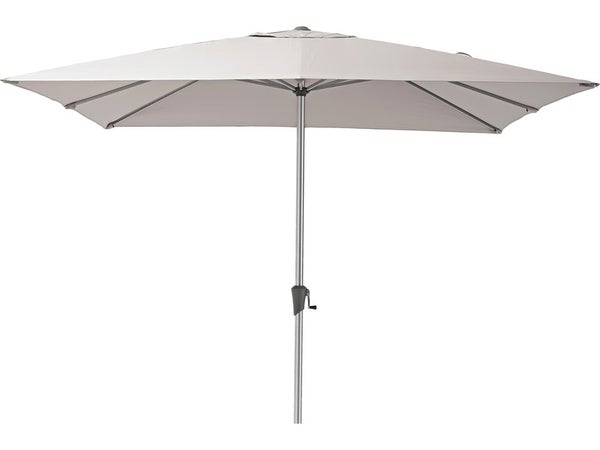 Parasol pied central NATERIAL Aura taupe carré, L.285 x l.285 cm