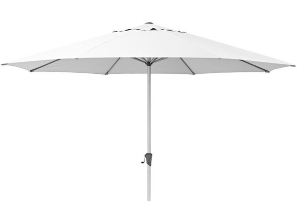 Parasol pied central NATERIAL Aura blanc octogonal, L.394 x l.394 cm