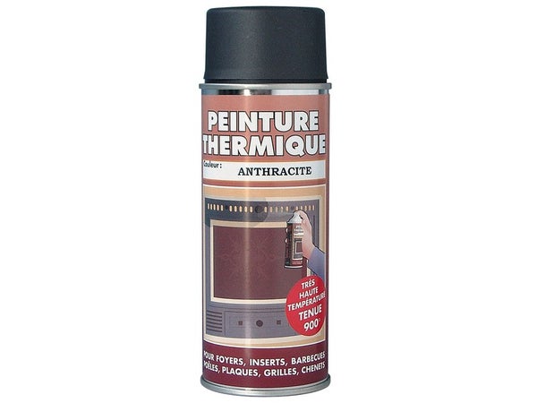 Peinture aérosol thermique anthracite PYORFEU, 400 ml