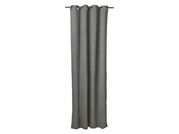 Rideau Tamisant, Kimino Noir Et Écru L.140 X H.250 Cm