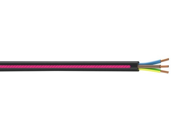 Câble Électrique 3 G 1.5 Mm² U1000R2V L.3 M, Noir