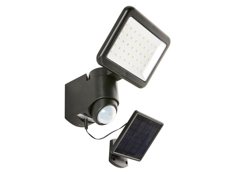 Lampe LED Solaire avec fixation pince pour Gouttières avec détecteur PIR, Posé et suspendu