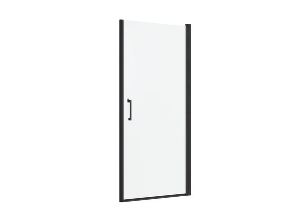 Porte de douche pivotante transparente, noir 80 cm, REMIX