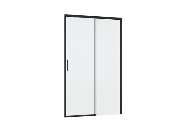 Porte de douche coulissante transparente, noir 100 cm, REMIX