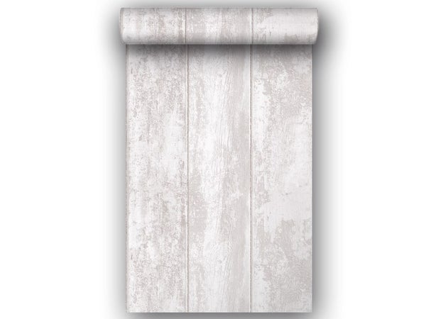 Papier peint blanc vinyle expansé aspect plâtre pour le salon