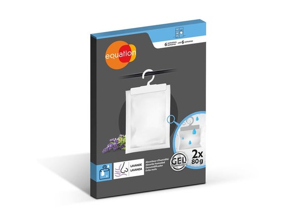 Absorbeur D'Humidité Avec Une Recharge Lavande À Suspendre, 6 M² Equation