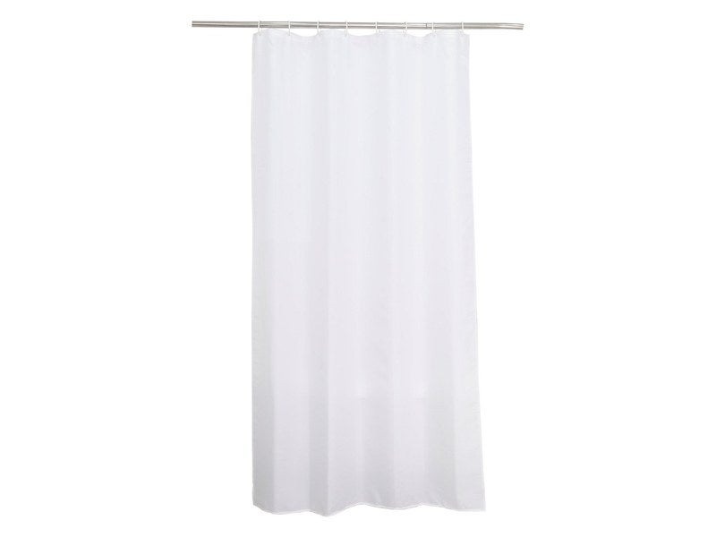 Rideau de douche en textile white n° 0 L.120 x H.200 cm, HAPPY SENSEA