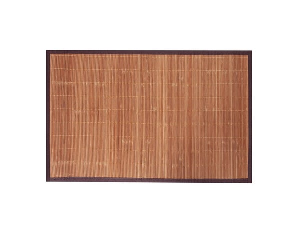Tapis de bain L. 50 x L. 80 cm jaune, BAMBOO SENSEA