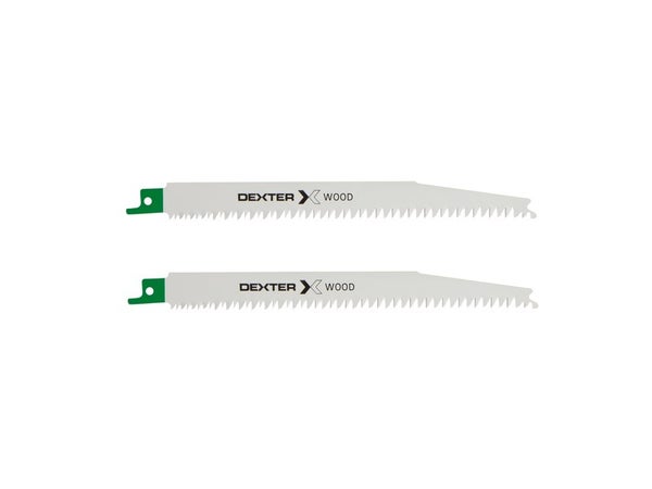 Lot De 2 Lames Bois Coupe Droite 150 Mm Dexter Pour Scie Sabre