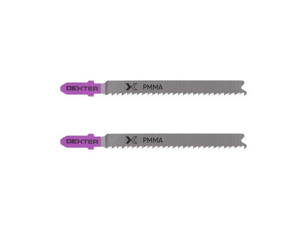 Lot De 2 Lames Pour Plexiglass Et Pvc Dexter Coupe Droite 2-20 Mm
