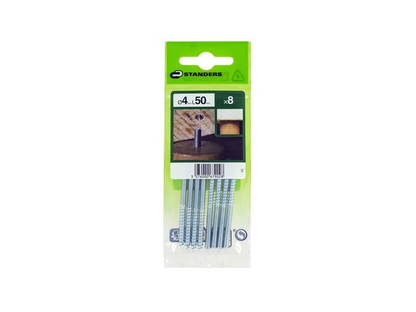 Lot De 8 Vis Acier Standers X L.50 Mm