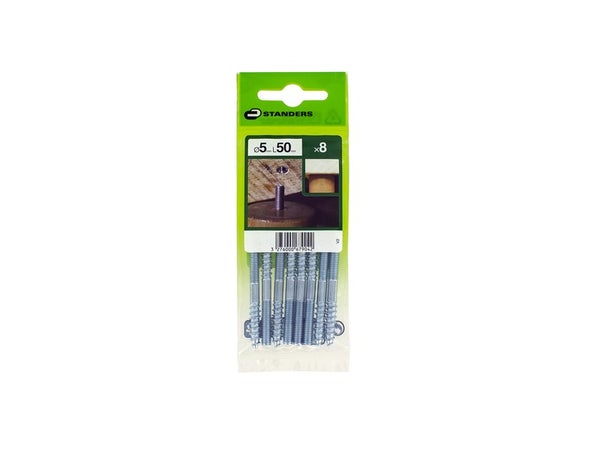 Lot De 8 Vis Acier Standers X L.50 Mm