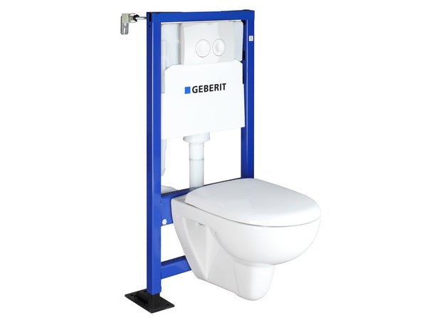 Pack wc suspendu bâti universel double symbiose RIMFREE GEBERIT