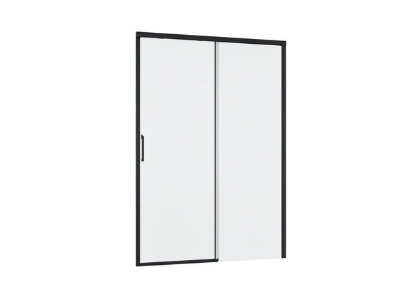 Porte de douche coulissante transparente, noir 140 cm, remix
