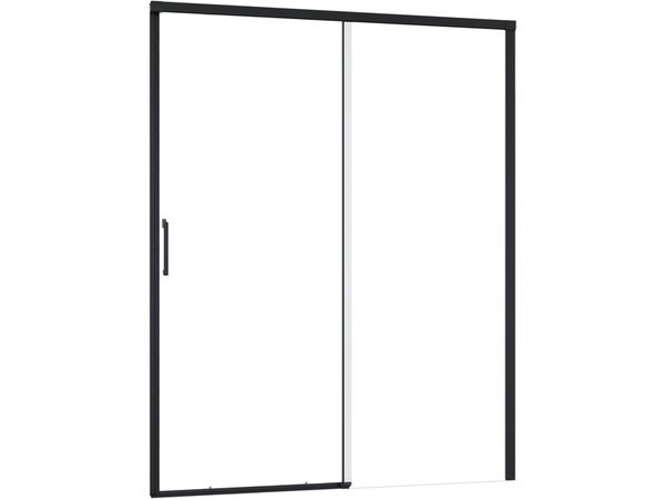 Porte de douche coulissante transparente, noir 160 cm, REMIX