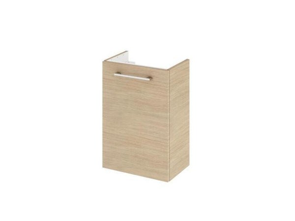 Meuble lave-mains L. 40 x H. 57.7 x P. 24 cm, effet chêne naturel, REMIX