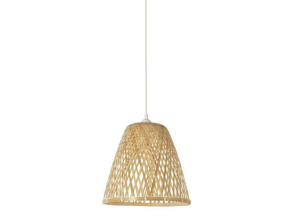 Suspension, Nature Bambou Naturel Corep Kami 1 Lumière(S) D.38 Cm