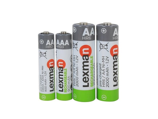 Chargeur De Piles Lexman, 2 Piles Aa Et 2 Piles Aaa