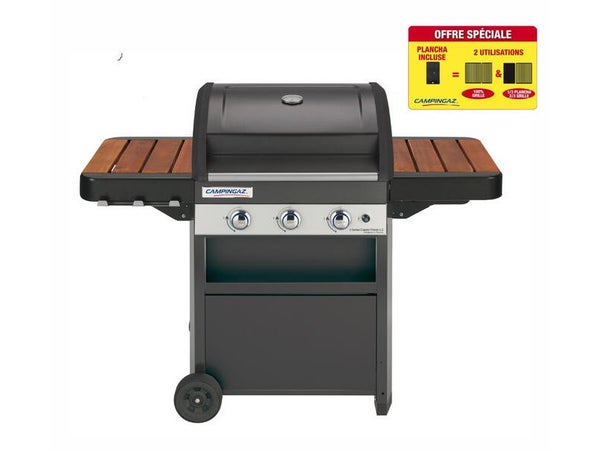 Barbecue au gaz CAMPINGAZ 3 Series Classic wld 2en1 + plancha, noir