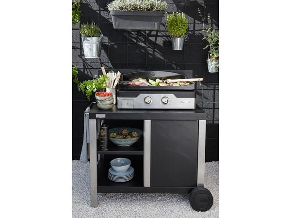 Desserte pour barbecue Signature allure, noir / inox