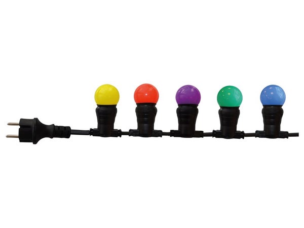 Guirlande Extérieure 10 Ampoules B22 Multicolor 300 Lumens Pro 10M Tibelec