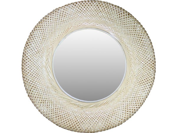 Miroir rond UTAKA, naturel diam. 55 cm