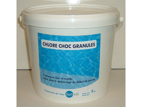 Chlore choc piscine, granulé 5 kg