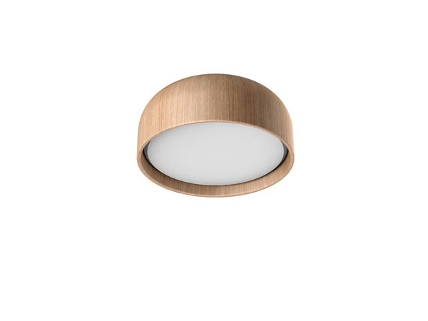 Plafonnier, Scandinave Plastique Bois E27 Lumiplus Okio D.36 Cm