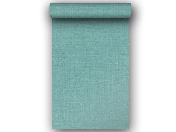 Papier Peint Vinyle Sur Intissé Textile Nacré Vert Laguna