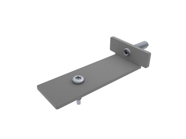 Set De 2 Connecteurs Pour Clôture Kyoto En Acier Époxy Gris, H.6 X P.1.3 Cm