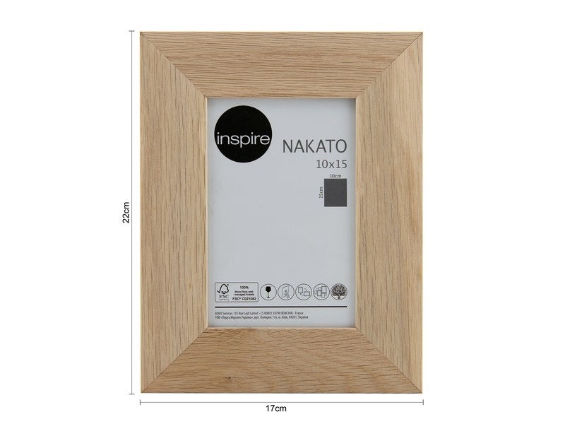 Cadre Nakato, 21 x 29.7 cm, bois marron, INSPIRE