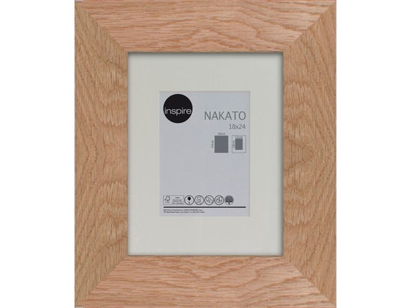 Cadre Nakato, l.18 x H.24 cm, bois chêne, INSPIRE