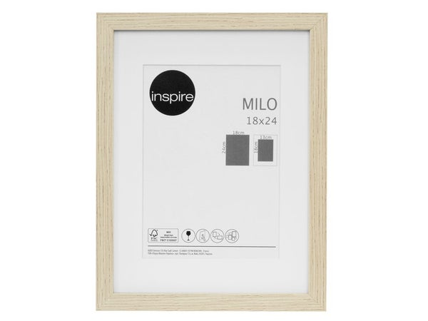 Cadre Milo, l.18 x H.24 cm chêne, INSPIRE