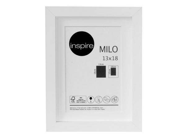 Cadre Milo, L.13 X H.18 Cm, Blanc