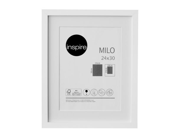 Cadre Milo, L.24 X H.30 Cm, Blanc