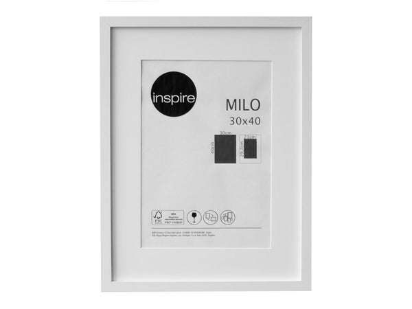 Cadre Milo, L.30 X H.40 Cm, Blanc