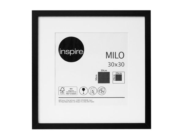 Cadre Milo, L.30 X H.30 Cm, Noir