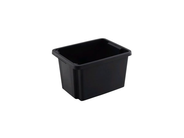 Boite de rangement empilable superposable de 26 L, noir