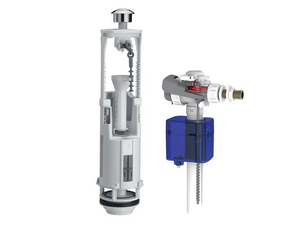 Chasse D'Eau Complète À Étrier À Double Poussoir Optima S/ Aquastop Siamp