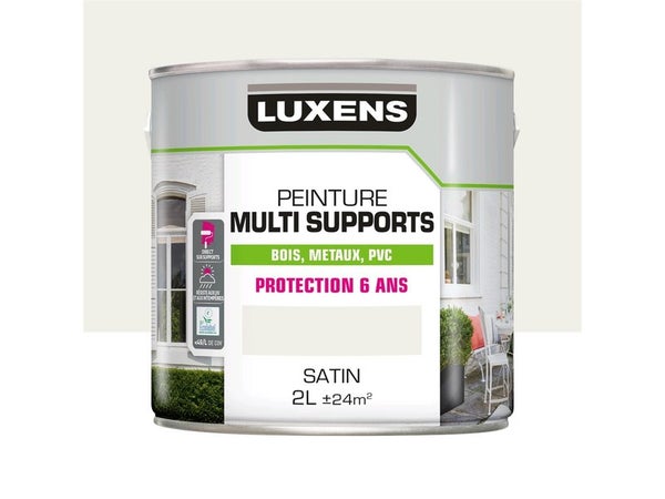Peinture multimatériaux Extérieur Luxens Blanc Satiné 2 L