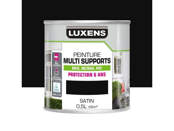 Peinture multimatériaux Extérieur Luxens Noir Satiné 2 L