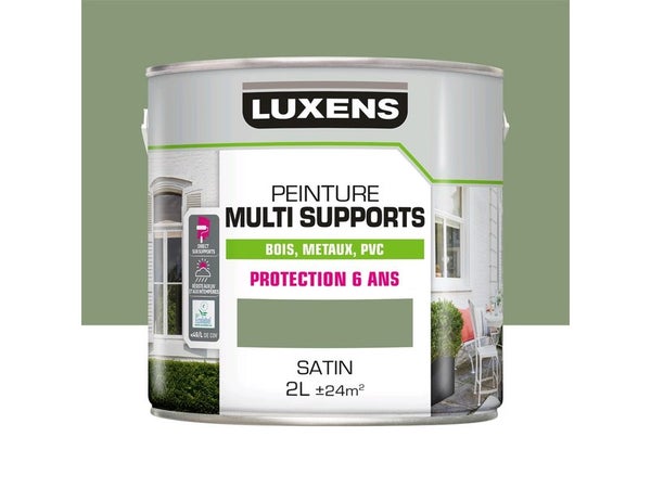Peinture multimatériaux Extérieur Luxens Vert Provence Satiné 2 L