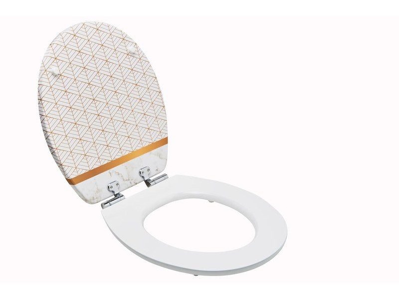 Abattant Wc Avec Frein De Chute, Abattant Wc Original Effet Granit,  Fixation Acier