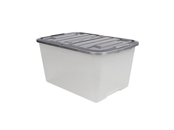 bac  IRIS polypropylène transparent / gris, 45 l
