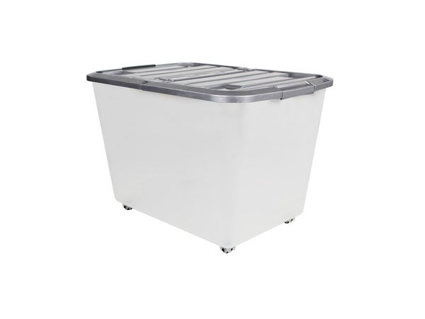 Bac De Rangement Transparent Couv&Clips 60L