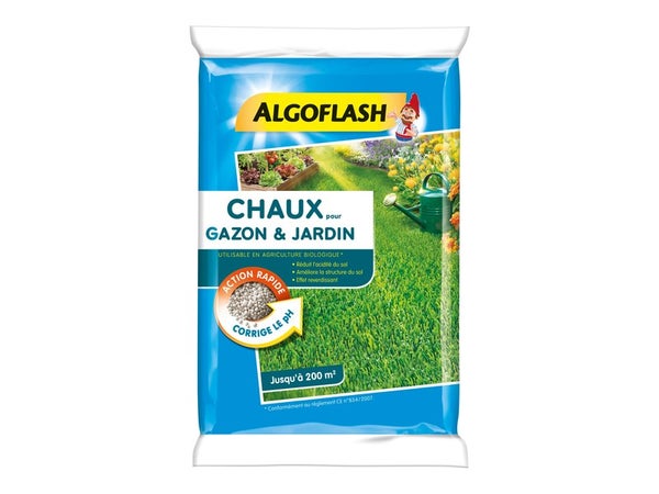 Chaux Gazon Et Jardin Algoflash 10Kg 200 M²