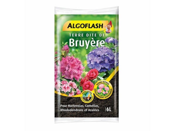 Terre Dite De Bruyère Plantes Fleuries Et Géraniums Algoflash, 6 L