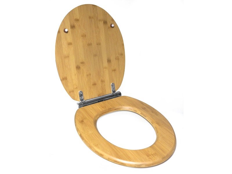 SCHÜTTE Abattant WC Bamboo avec frein de chute - En bambou massif - Avec  abattant en bois durable - Très grande résistance au poids, testée jusqu'à