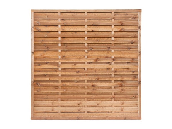 Panneau Bois Occultant Luna, L.180 X H.180 Cm, Marron