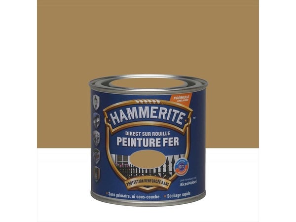 Peinture Fer Extérieur Direct Sur Rouille Hammerite Bronze Martelé 0.25 L